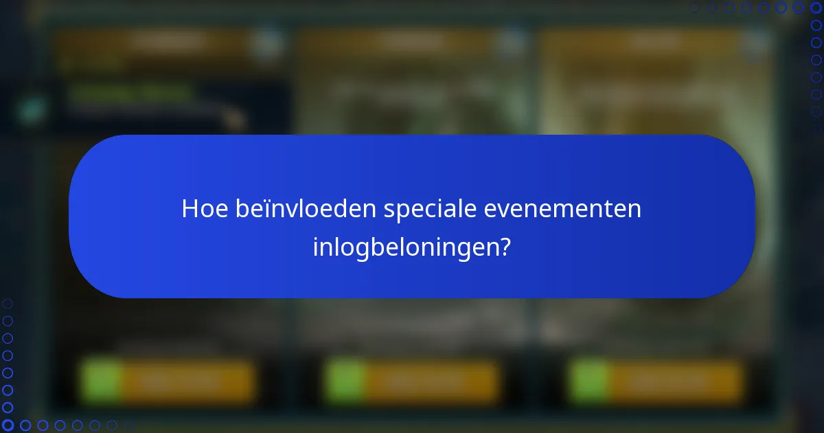 Hoe beïnvloeden speciale evenementen inlogbeloningen?