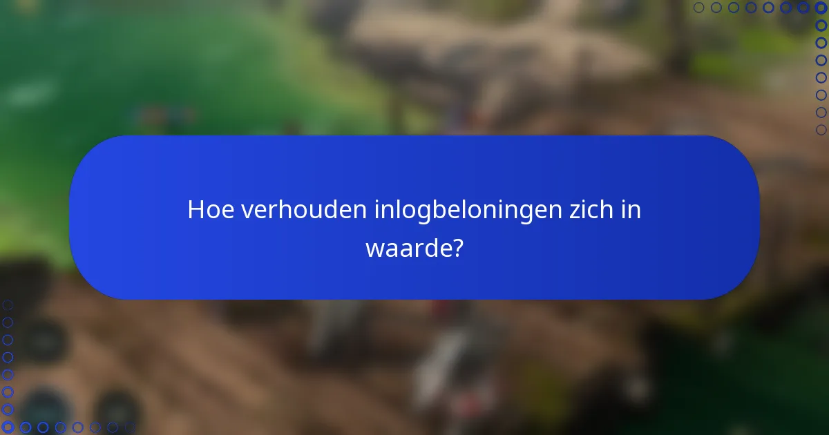 Hoe verhouden inlogbeloningen zich in waarde?