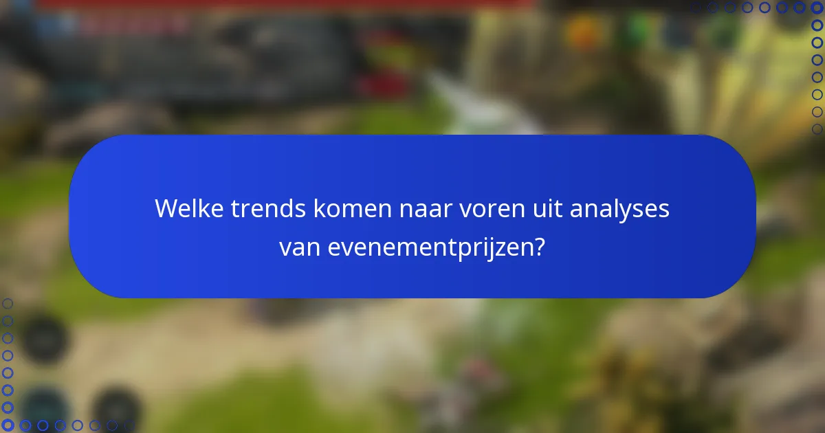 Welke trends komen naar voren uit analyses van evenementprijzen?